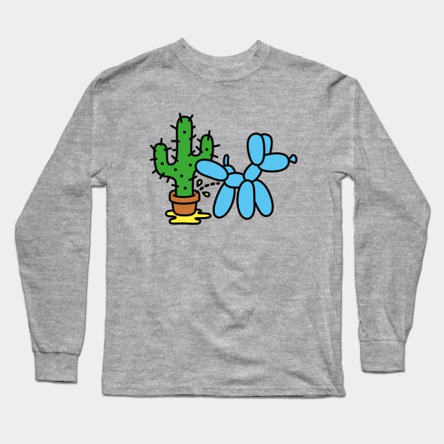 Balloon dog and cactus Balloon artist Balloon animal twister Long Sleeve T-Shirt by LaundryFactory